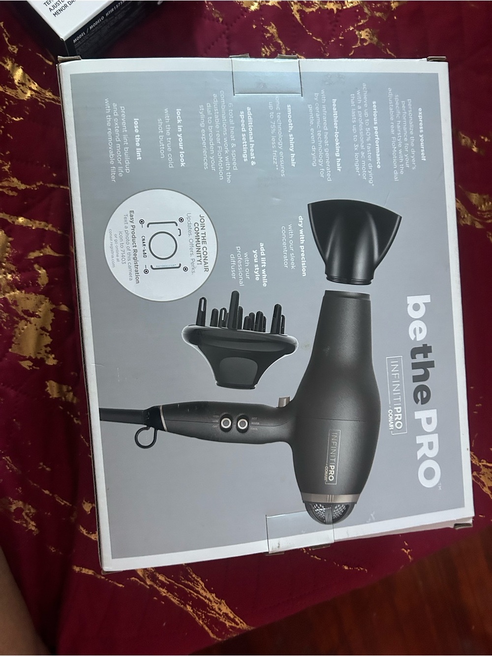 InfinitiPRO by Conair Be The Pro Hair Dryer - Black